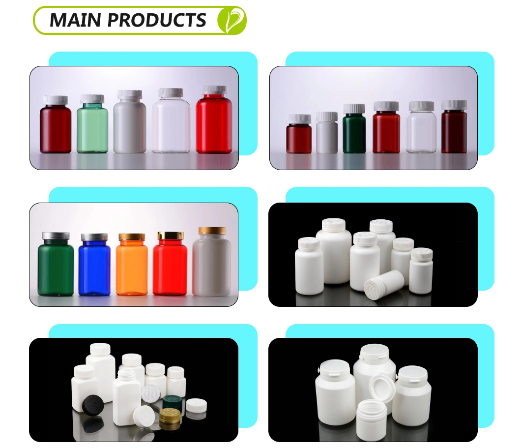 Customized 200ml Pill Medicine Bottle Pet Plastic Container with Flip Top Cap