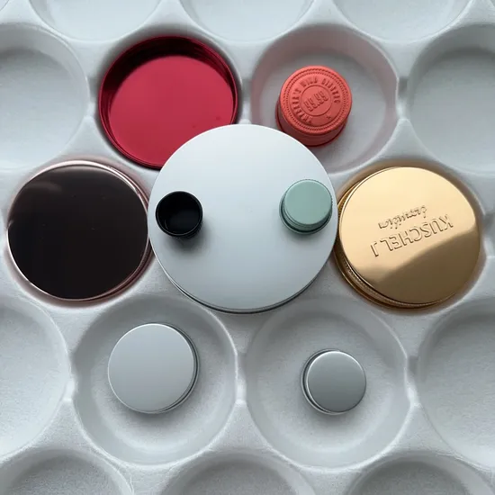 Wuxi Manufacturer Electrochemical Aluminum Bottle Cap for Plastic/Glass Bottle Aluminum Screw Lid Household Bottle Lids Leak