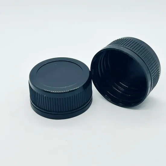 Factory Price 38 mm Black Plastic Round Tamper Evident Closure with Breakaway Band 