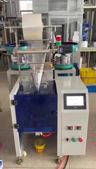PLC Control Fastener Counting and Packing Machine System for Bolts, Washers, Nuts, Plastic Parts, Screws Small Bags Packing System 