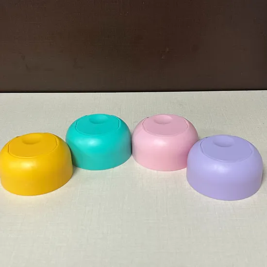 Circle Shape Disc Top Caps 28 mm Double Wall Bottle Caps for Cosmetic Packaging 