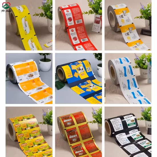 Aluminium Foil PVDC Coated Plastic Sauce Ketchup Packaging Printed Auto Filling Roll Film for Food